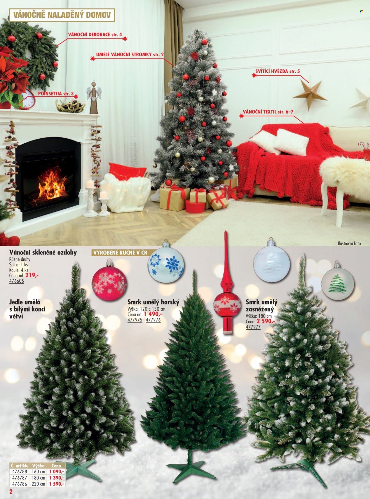 thumbnail - Leták UNI HOBBY - 4.11.2021 - 28.11.2021 - Produkty v akci - dekorace, vánoční stromek, vánoční dekorace. Strana 2.