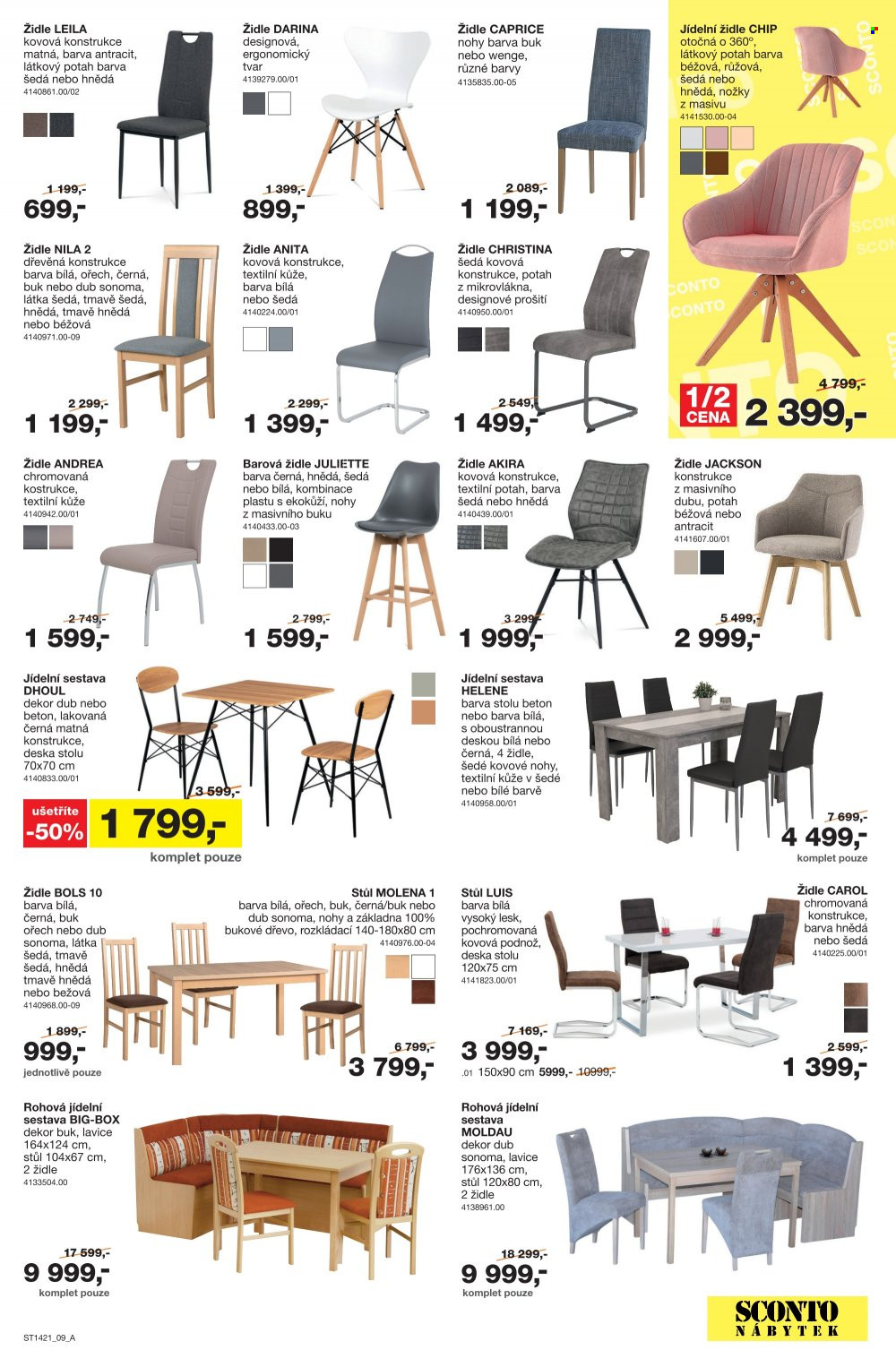 Leták SCONTO NÁBYTEK - 5.11.2021 - 25.11.2021. Strana 9