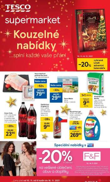 Leták TESCO supermarket - 10.11.2021 - 16.11.2021.