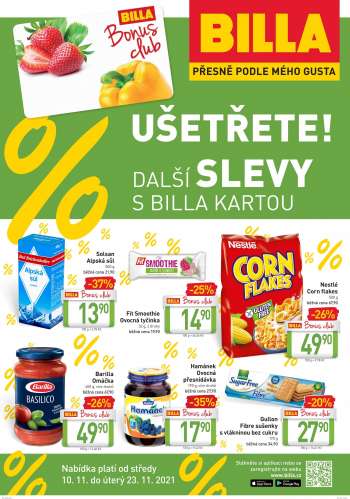 Leták BILLA - 10.11.2021 - 23.11.2021.