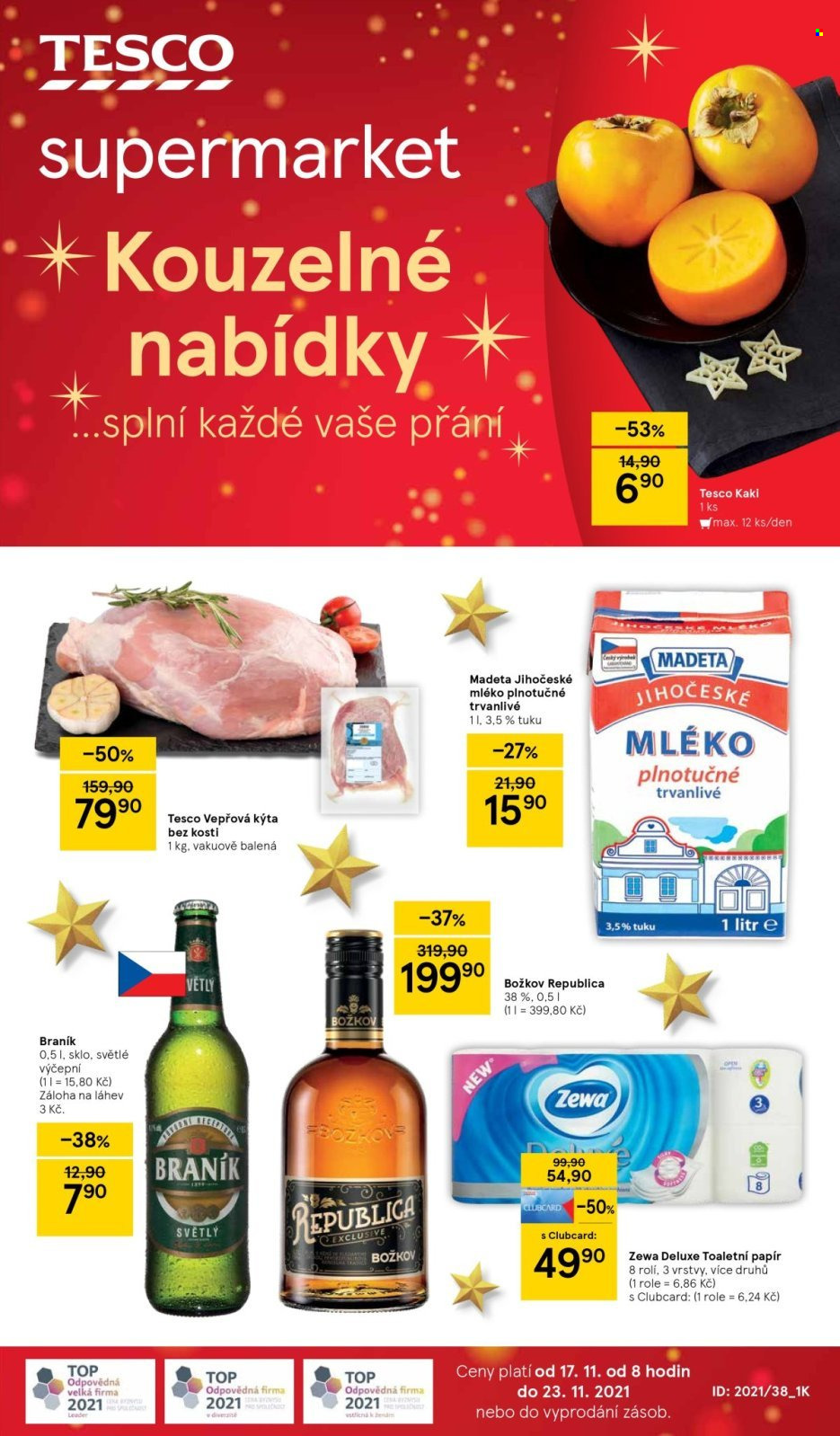 Leták TESCO supermarket - 17.11.2021 - 23.11.2021. Strana 1