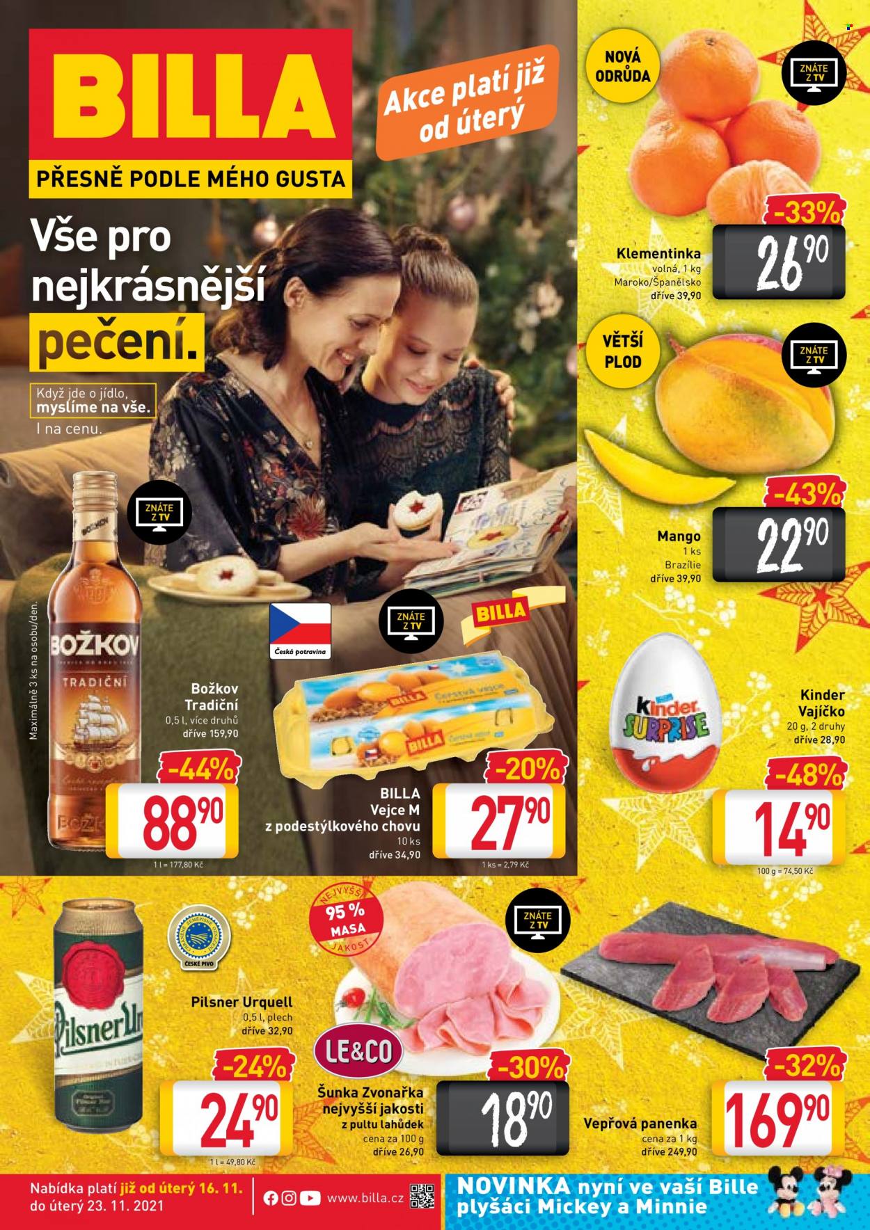 Leták BILLA - 16.11.2021 - 23.11.2021. Strana 1