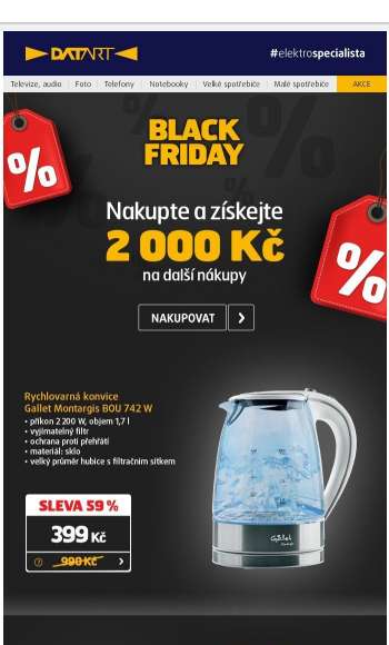 Leták DATART - 15.11.2021 - 21.11.2021.