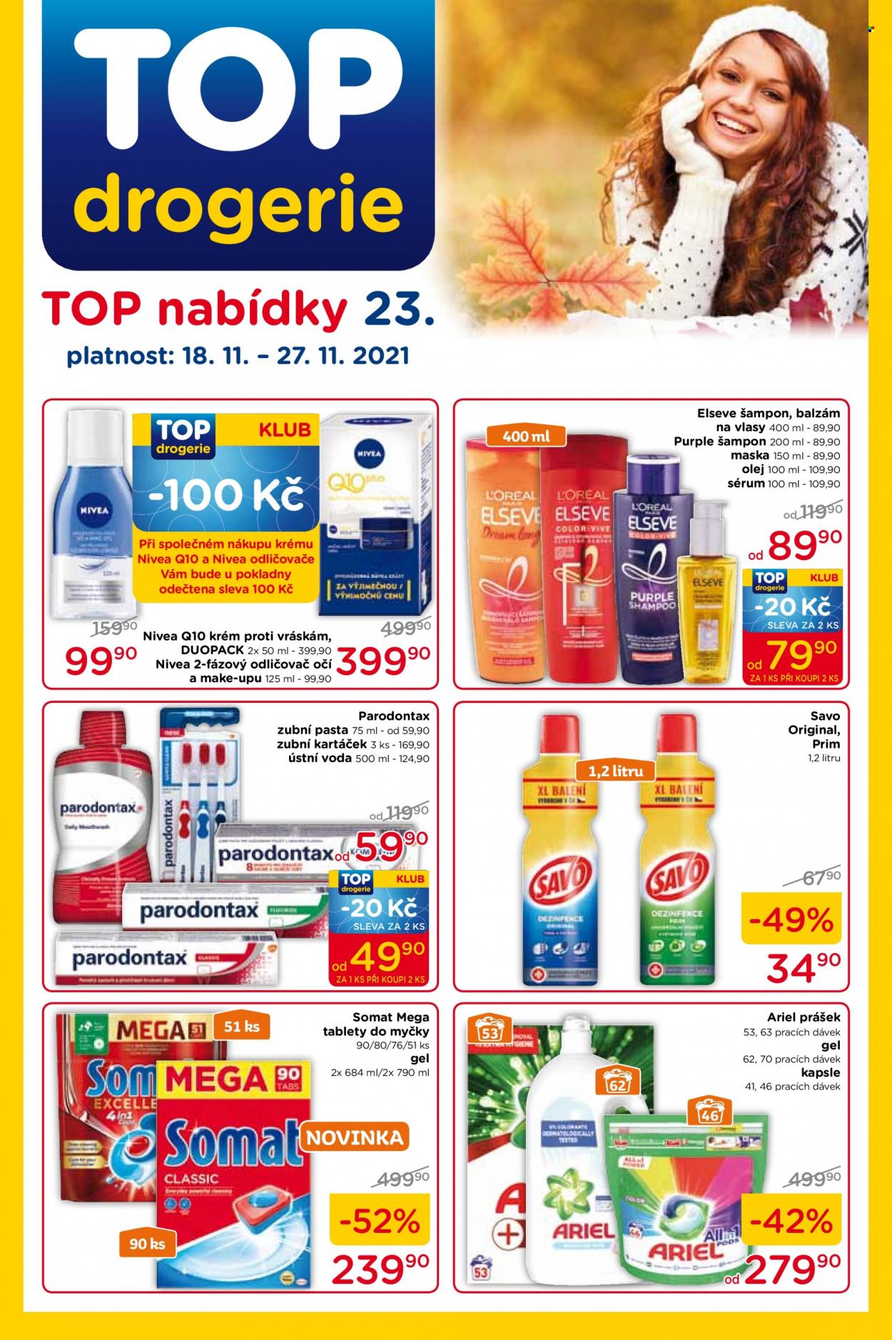 Leták TOP drogerie - 18.11.2021 - 27.11.2021. Strana 1