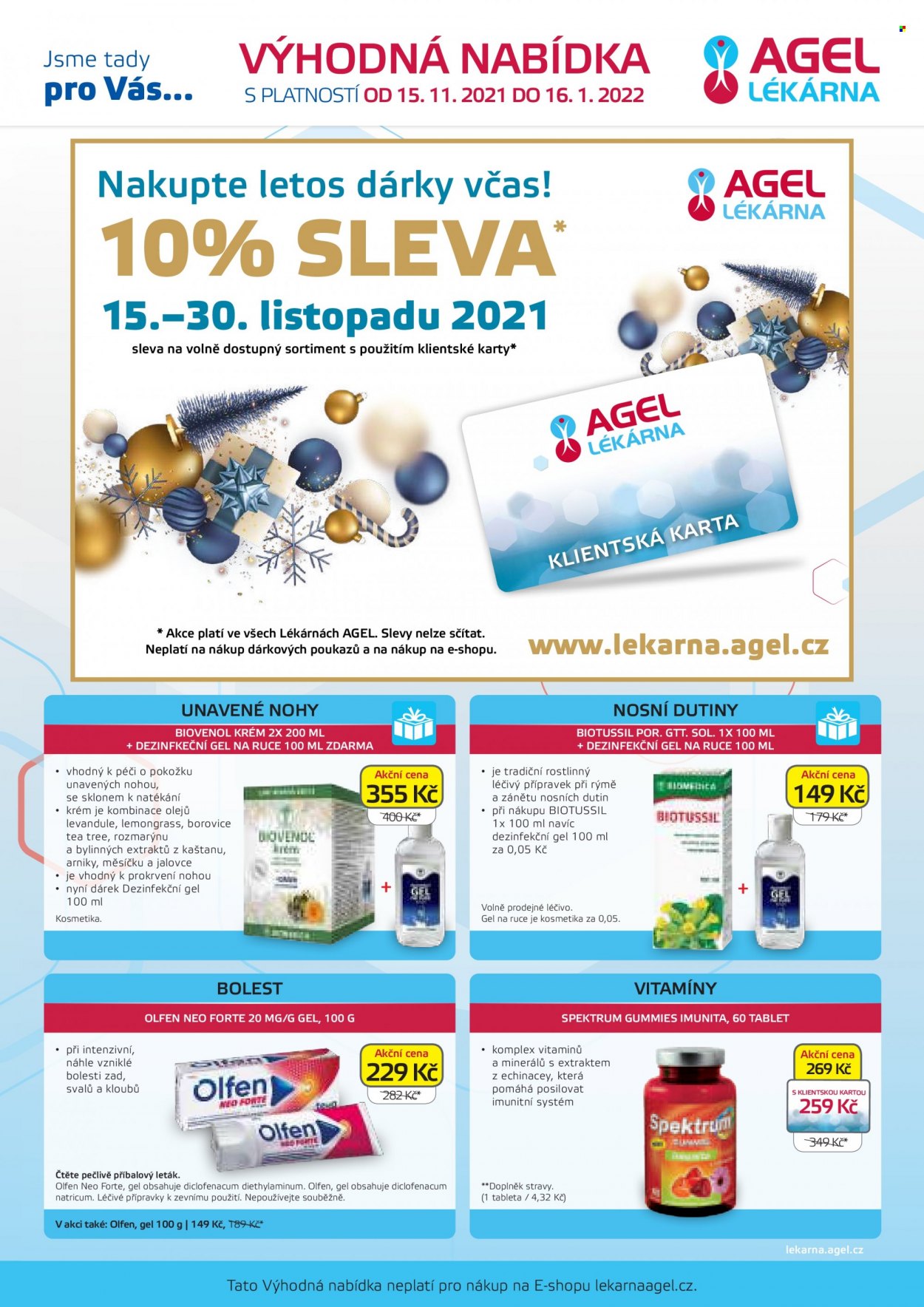Leták AGEL lékárna - 15.11.2021 - 16.1.2022. Strana 3