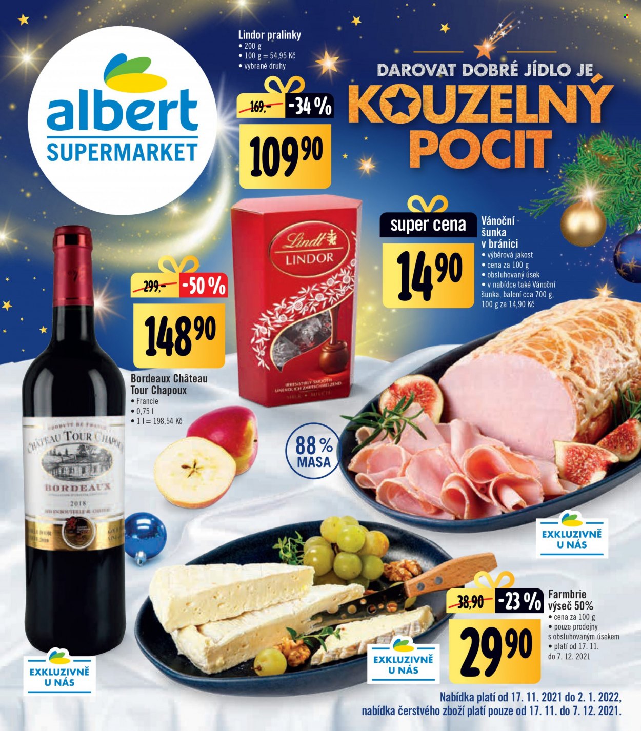 Leták Albert Supermarket - 17.11.2021 - 2.1.2022. Strana 1