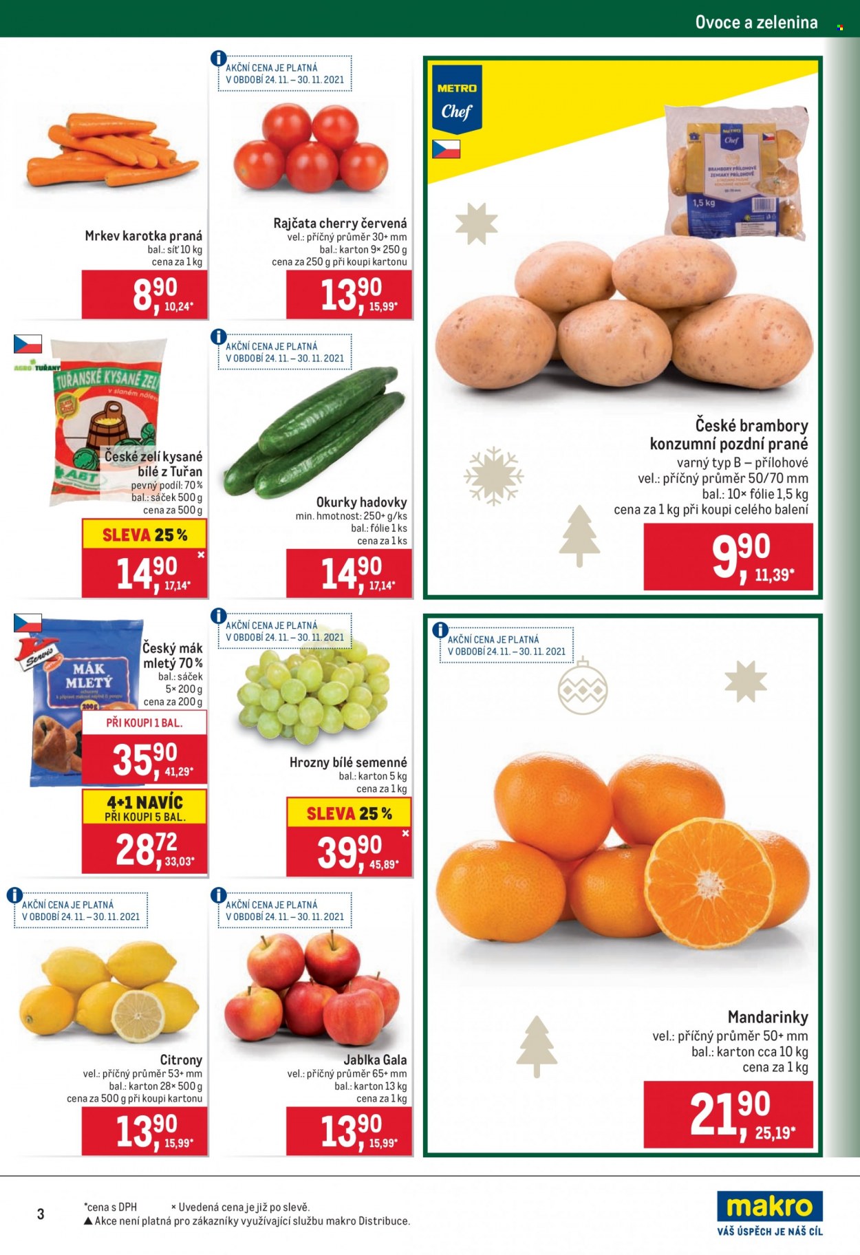 Leták MAKRO - 24.11.2021 - 14.12.2021. Strana 3