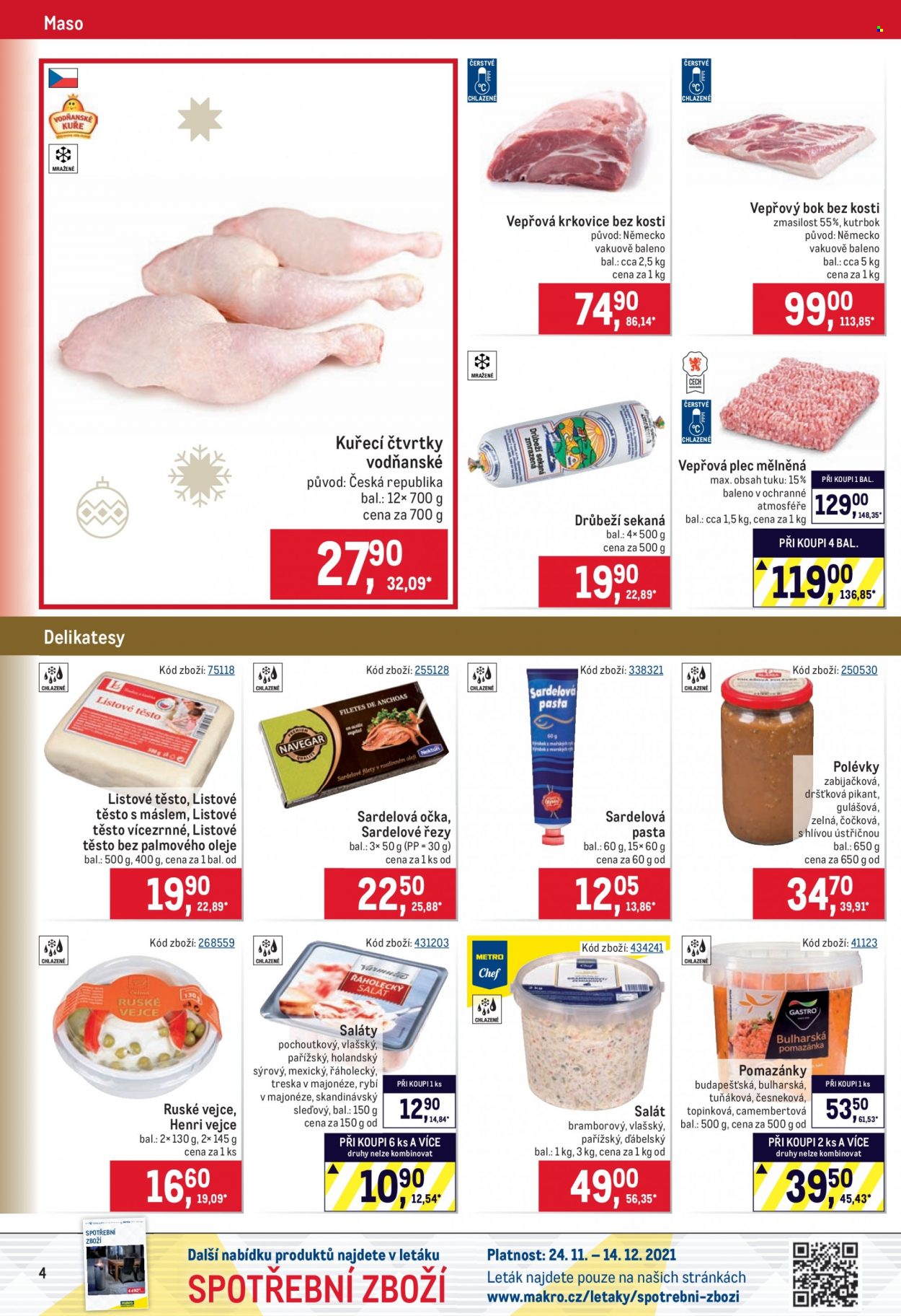 Leták MAKRO - 24.11.2021 - 14.12.2021. Strana 4