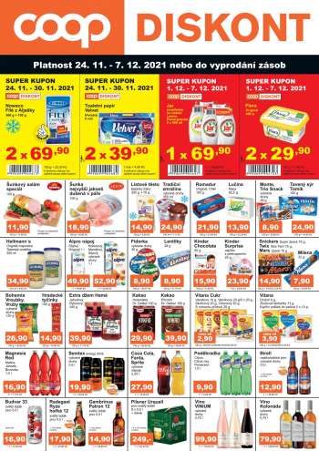 Leták coop DISKONT - 24.11.2021 - 7.12.2021.