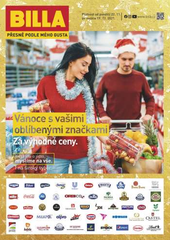 Leták BILLA - 22.11.2021 - 19.12.2021.