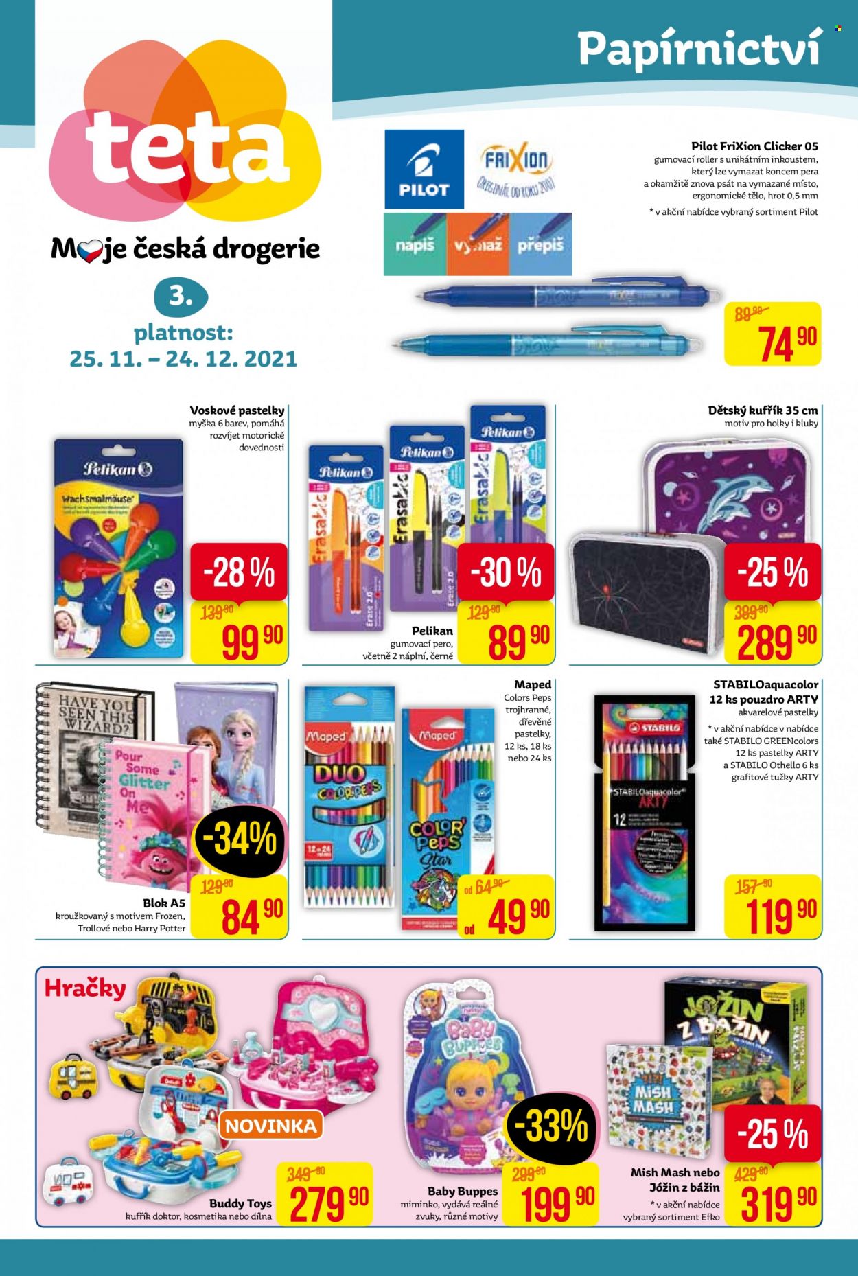 Leták Teta drogerie - 25.11.2021 - 24.12.2021. Strana 1