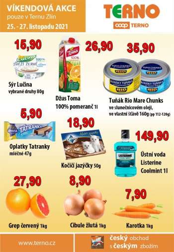 Leták coop TERNO - 25.11.2021 - 27.11.2021.
