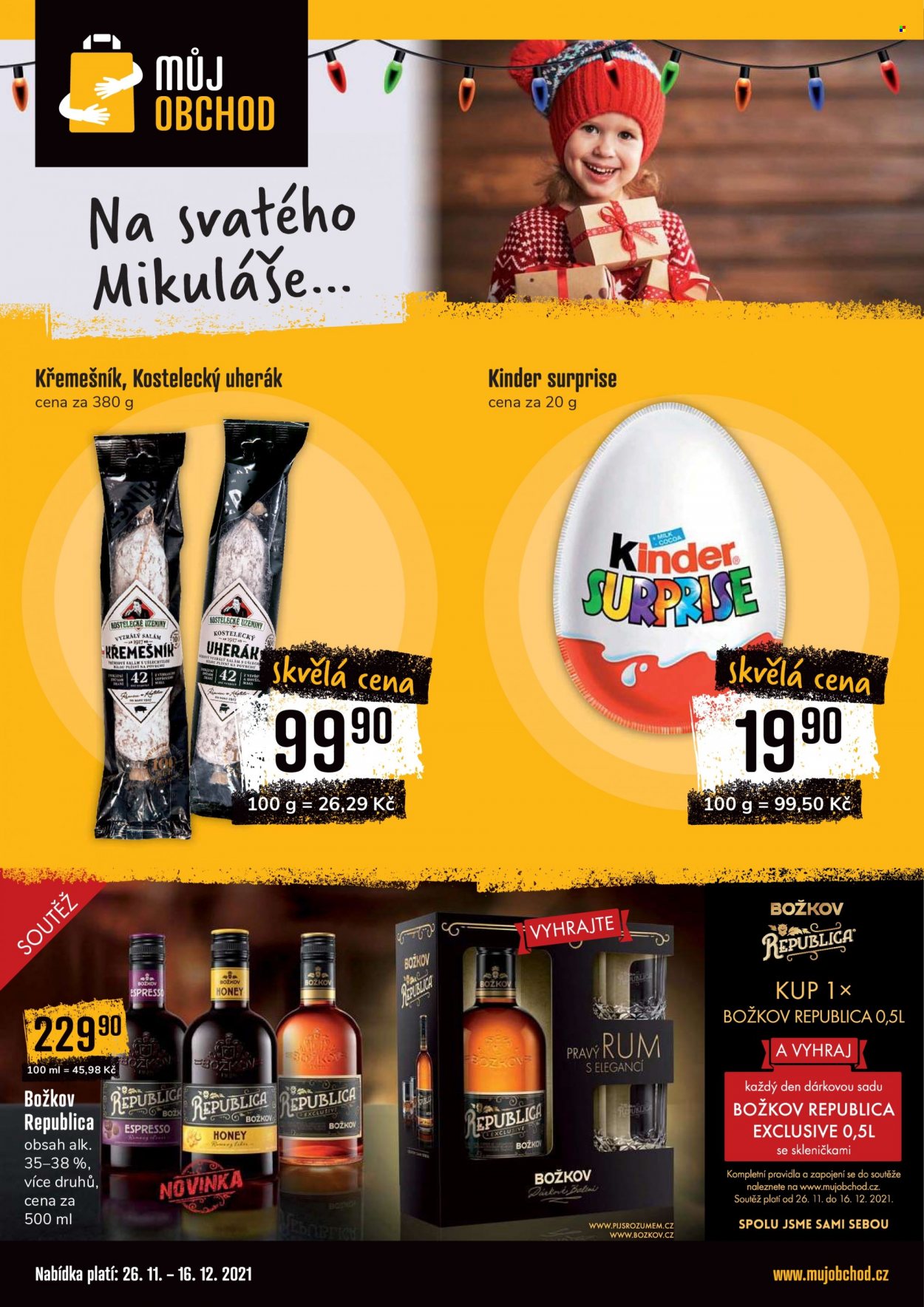 Leták Můj obchod - 26.11.2021 - 16.12.2021. Strana 1