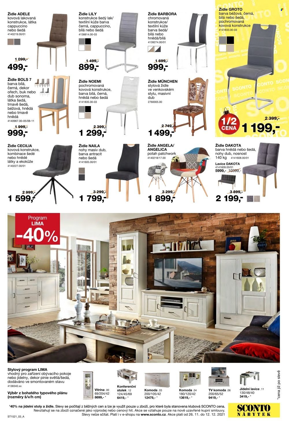 Leták SCONTO NÁBYTEK - 26.11.2021 - 27.12.2021. Strana 3