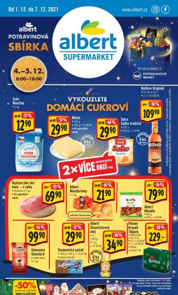 Leták Albert Supermarket - 1.12.2021 - 7.12.2021.