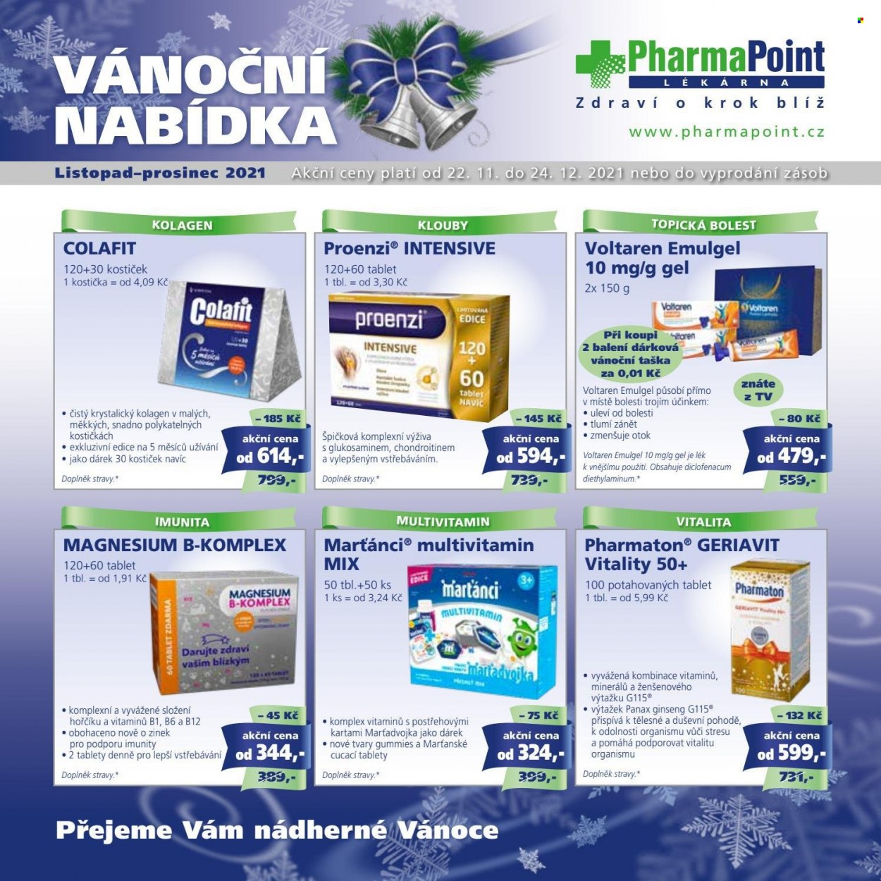 Leták PharmaPoint - 22.11.2021 - 24.12.2021. Strana 1