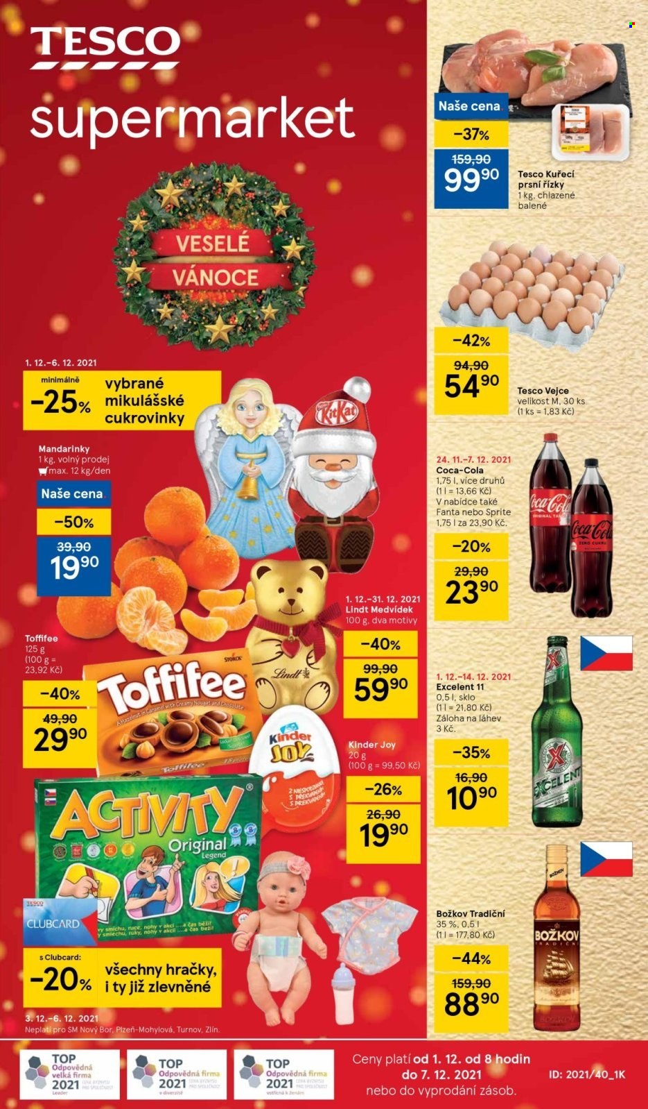 Leták TESCO supermarket - 1.12.2021 - 7.12.2021. Strana 1