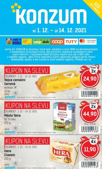 Leták Konzum - 1.12.2021 - 14.12.2021.