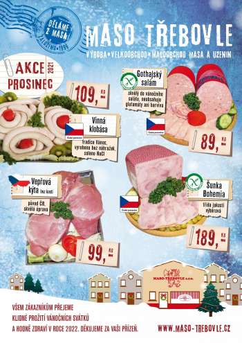 Leták Maso Třebovle - 1.12.2021 - 31.12.2021.