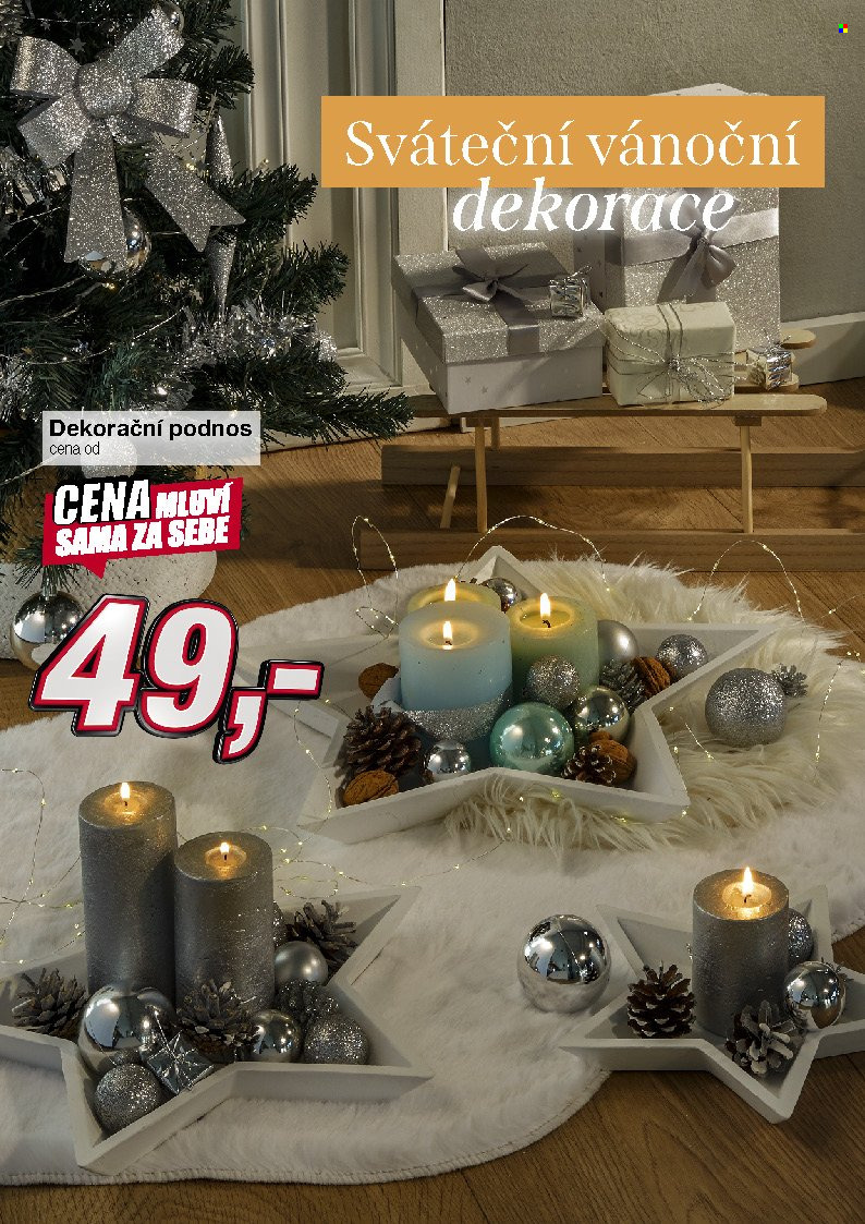thumbnail - Leták kik - Produkty v akci - podnos, dekorace, vánoční dekorace. Strana 19.