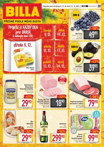 Leták BILLA - 8.12.2021 - 14.12.2021.