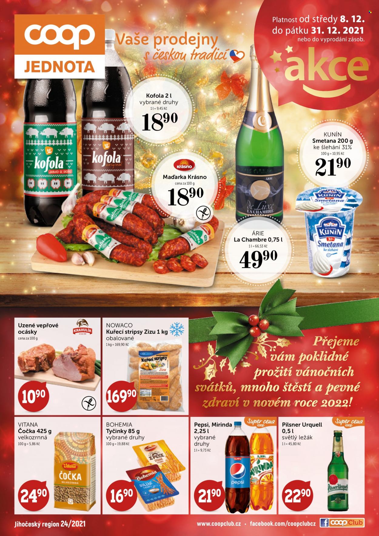Leták coop JEDNOTA - 8.12.2021 - 31.12.2021. Strana 1
