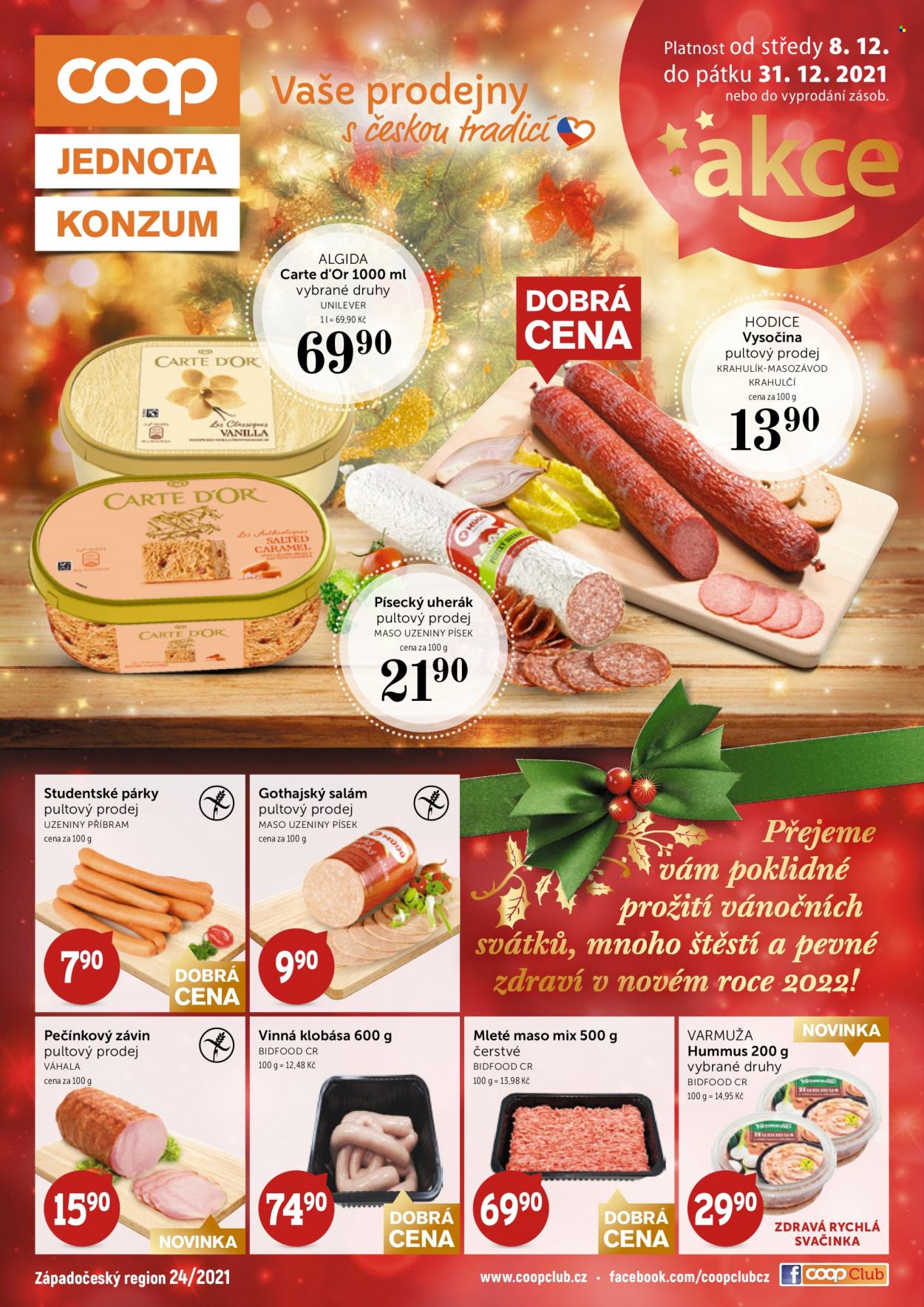 Leták coop JEDNOTA - 8.12.2021 - 31.12.2021. Strana 1