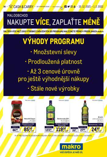 Leták MAKRO - 15.12.2021 - 1.2.2022.