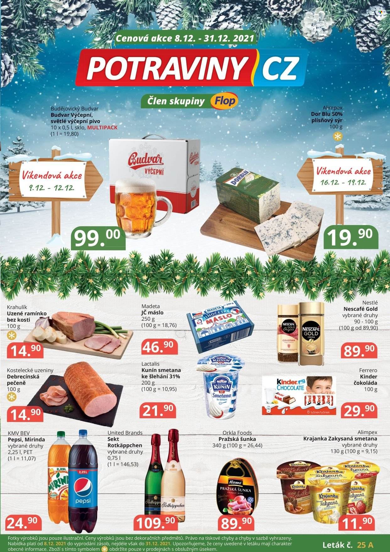 Leták Potraviny CZ - 8.12.2021 - 31.12.2021. Strana 1