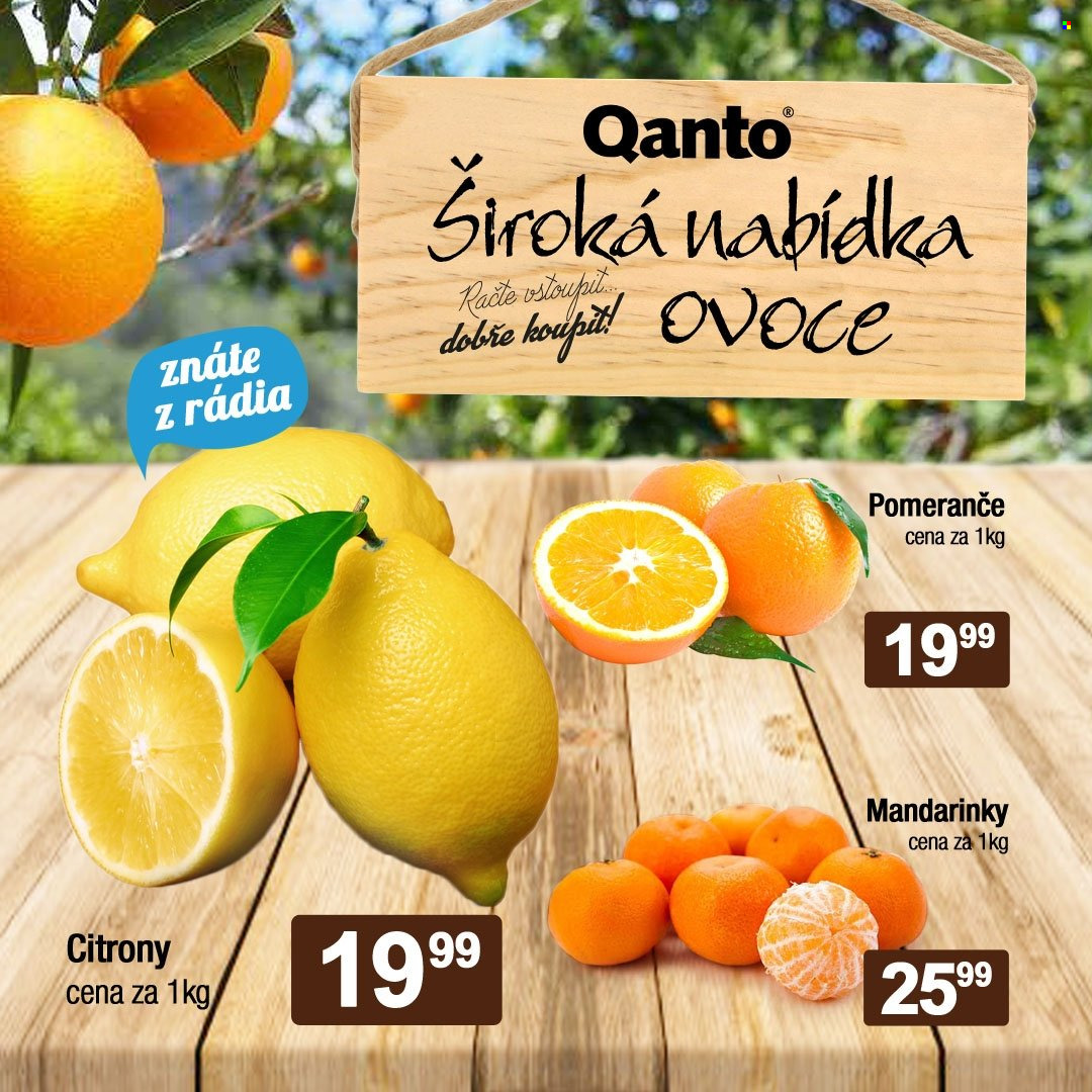 thumbnail - Leták Qanto market - 10.12.2021 - 12.12.2021 - Produkty v akci - citróny, mandarinky, pomeranče. Strana 1.