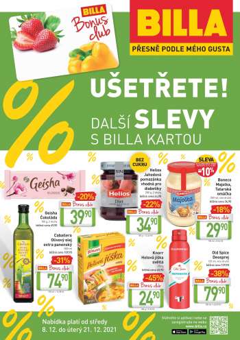 Leták BILLA - 8.12.2021 - 21.12.2021.