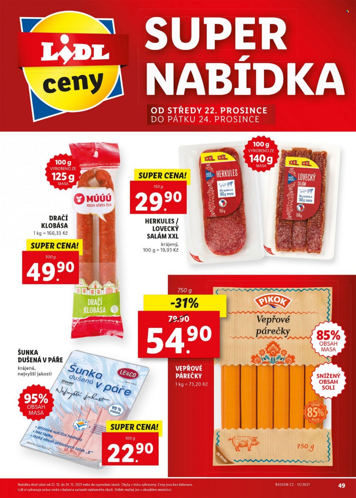 Leták Lidl - 20.12.2021 - 24.12.2021. Strana 49