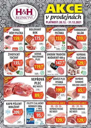 Leták Řeznictví H&H - 20.12.2021 - 31.12.2021.