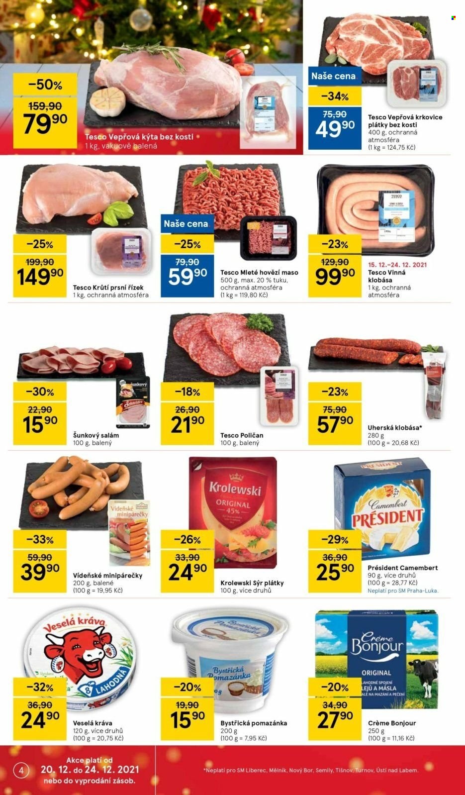Leták TESCO supermarket - 20.12.2021 - 24.12.2021. Strana 4
