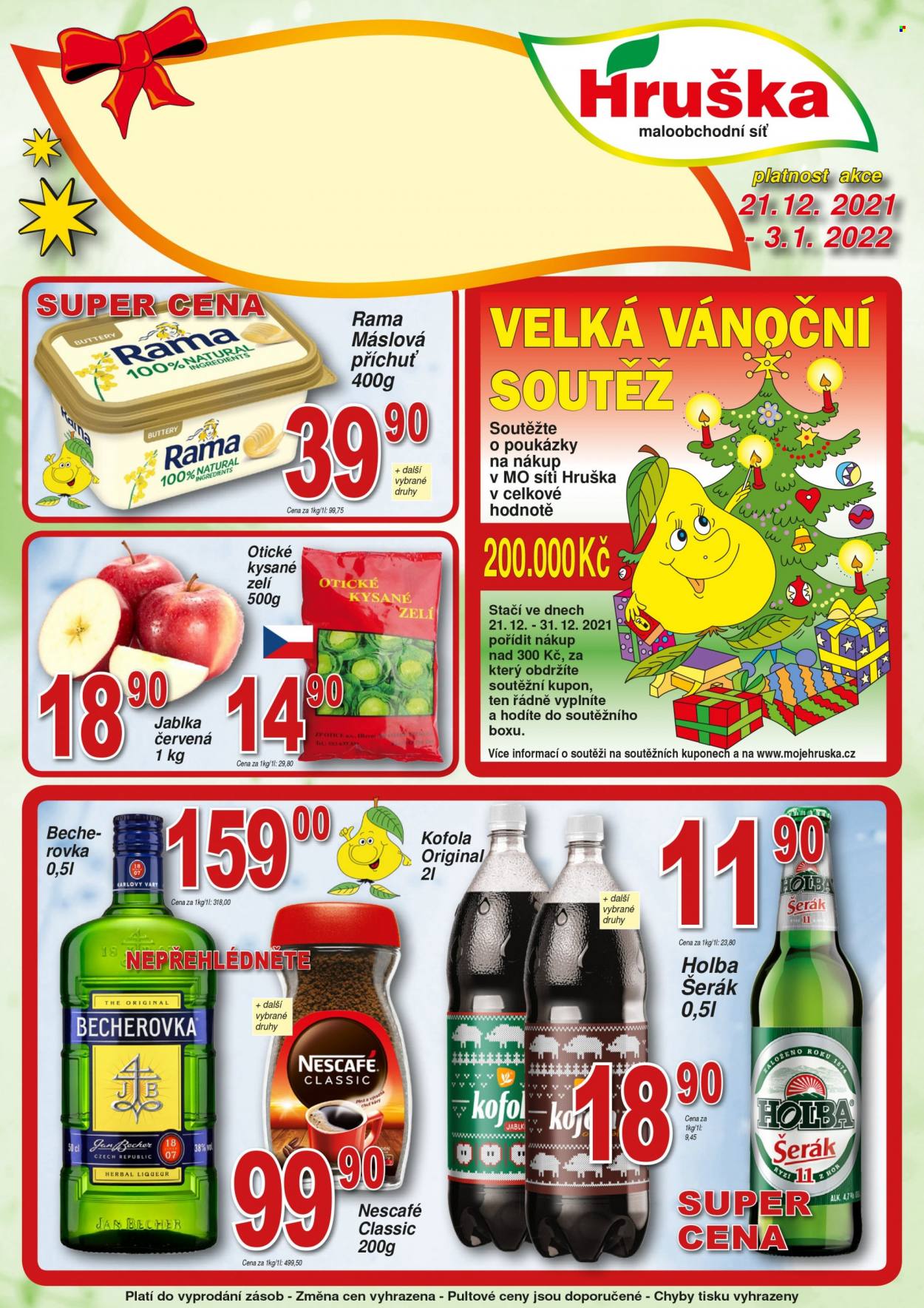 Leták Hruška - 21.12.2021 - 3.1.2022. Strana 1