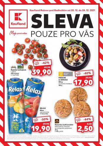 Leták Kaufland - 20.12.2021 - 24.12.2021.