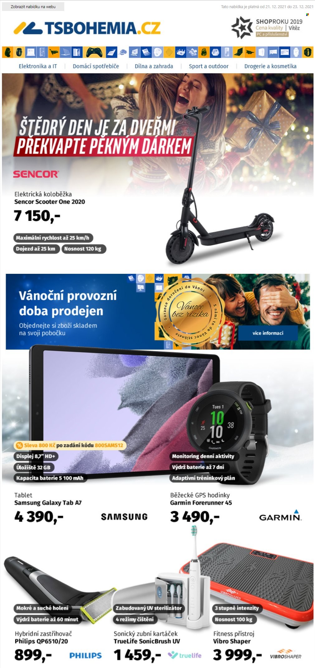 Leták T.S. BOHEMIA - 21.12.2021 - 23.12.2021. Strana 1