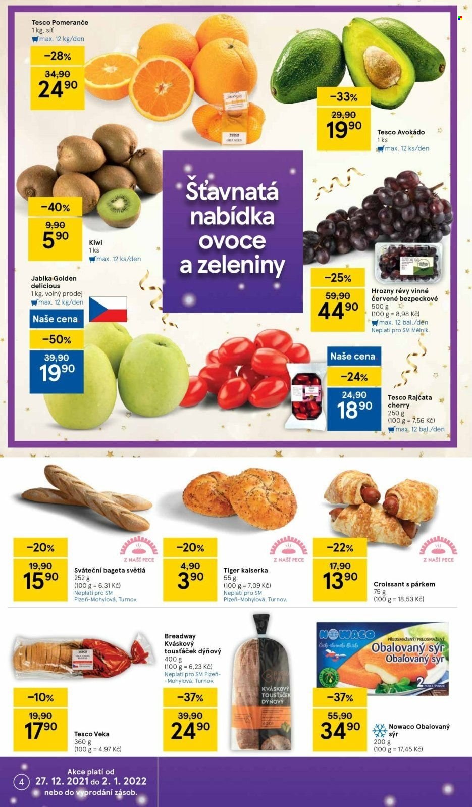 Leták TESCO supermarket - 27.12.2021 - 2.1.2022. Strana 4