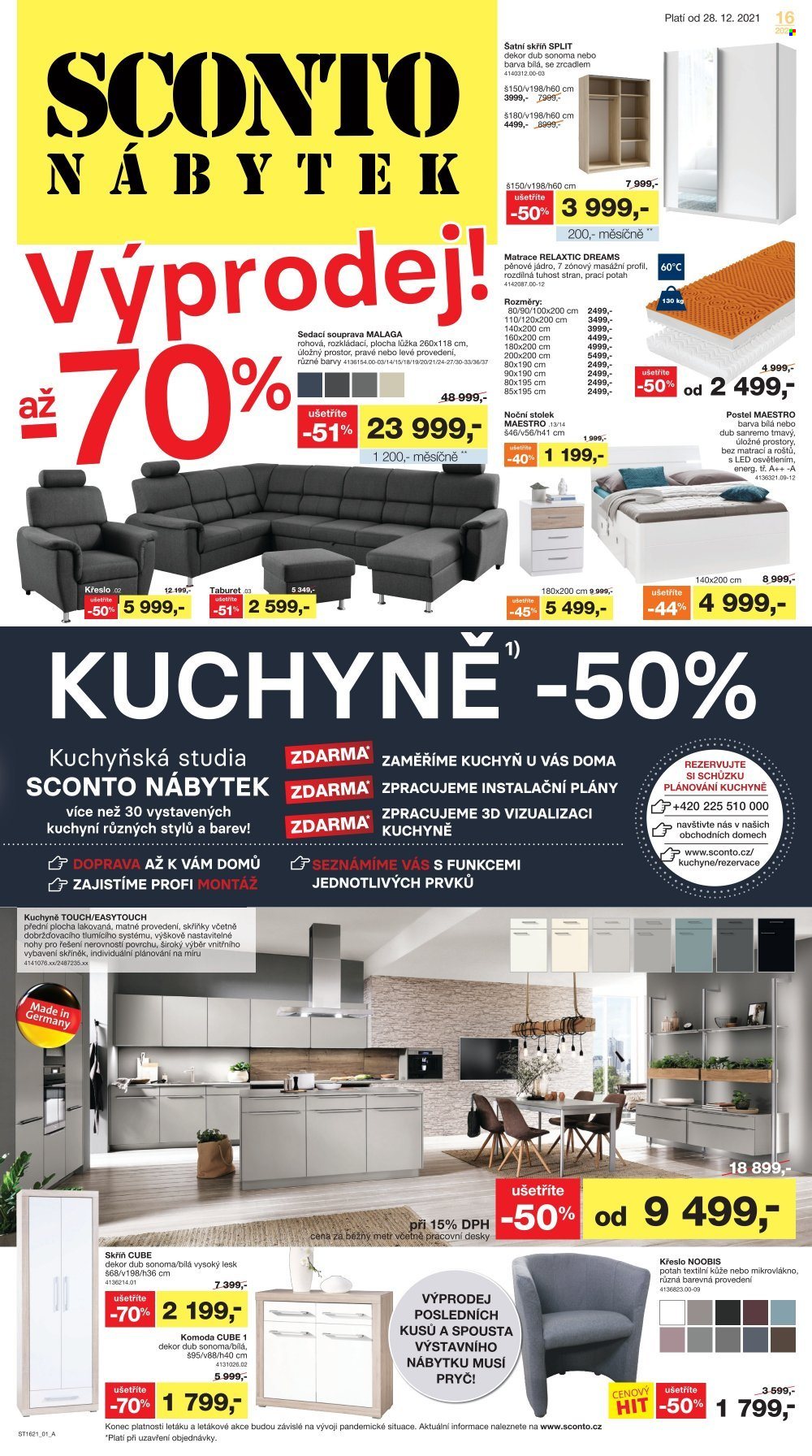 Leták SCONTO NÁBYTEK. Strana 1