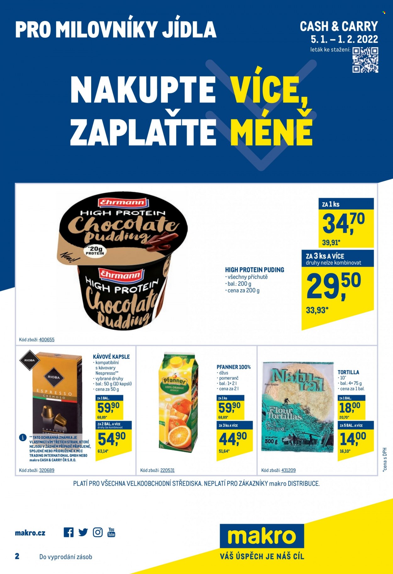 Leták MAKRO - 5.1.2022 - 1.2.2022. Strana 1