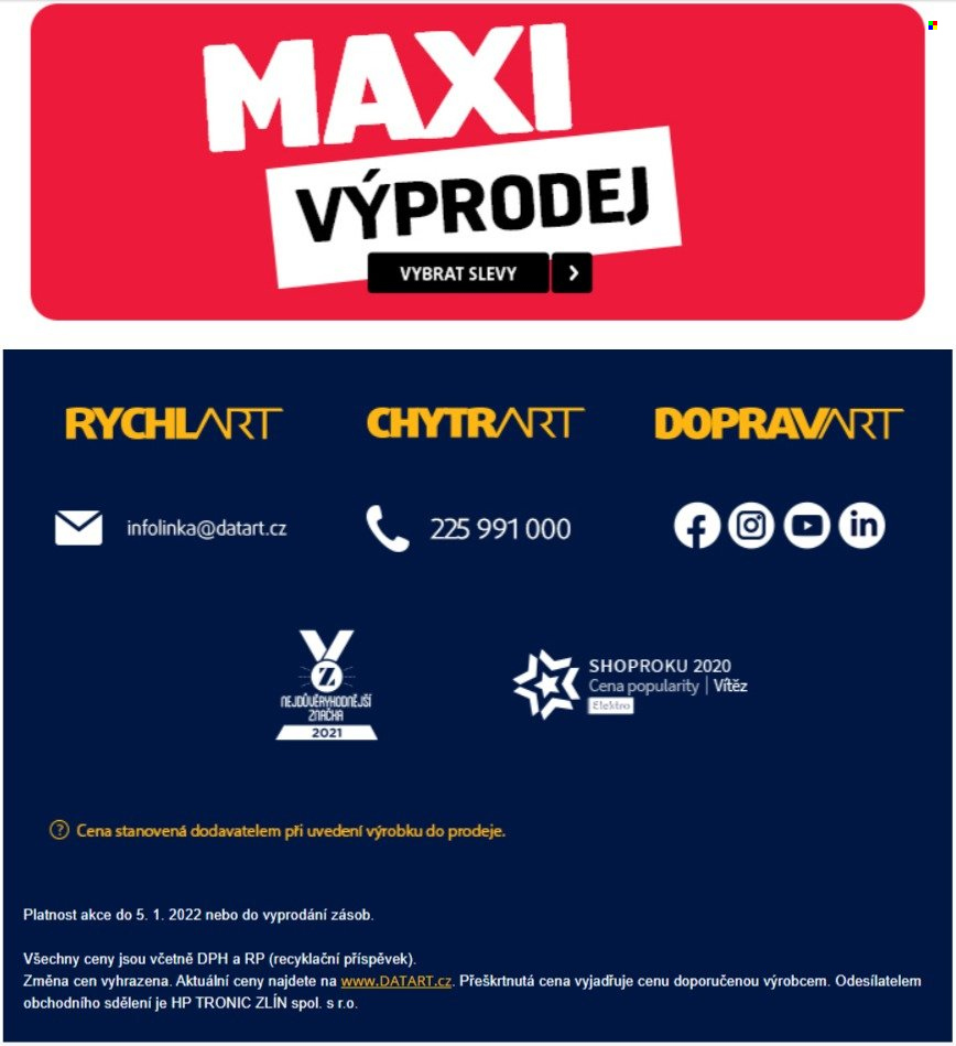 Leták DATART - 31.12.2021 - 5.1.2022. Strana 5