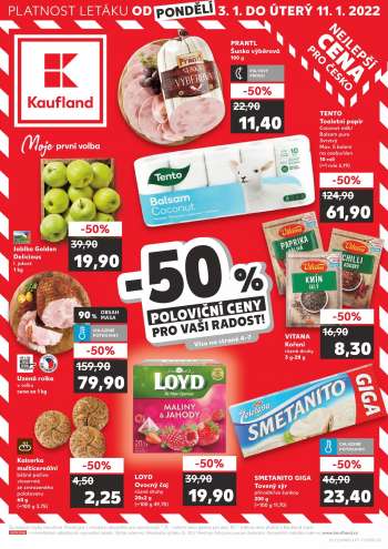 Leták Kaufland - 3.1.2022 - 11.1.2022.
