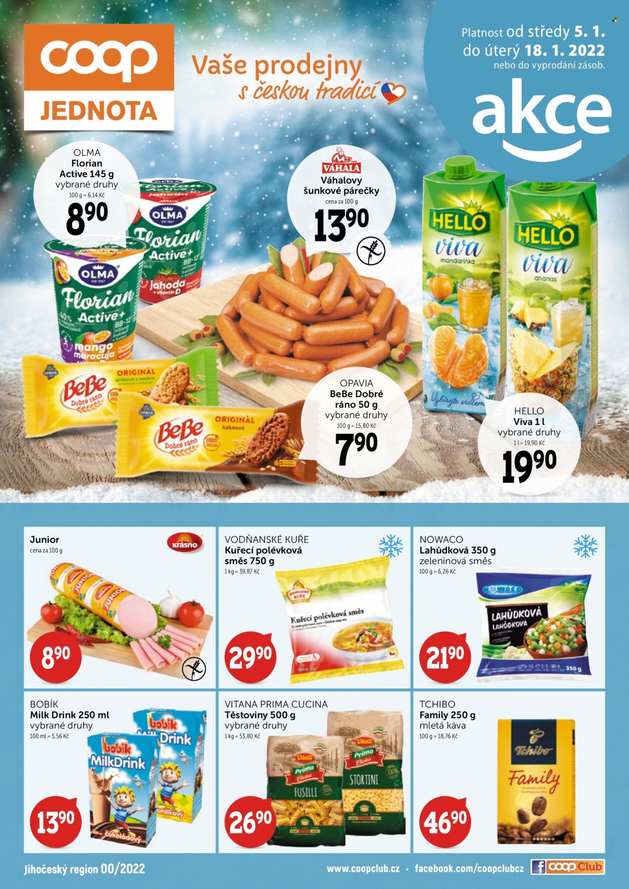 Leták coop JEDNOTA - 5.1.2022 - 18.1.2022. Strana 1