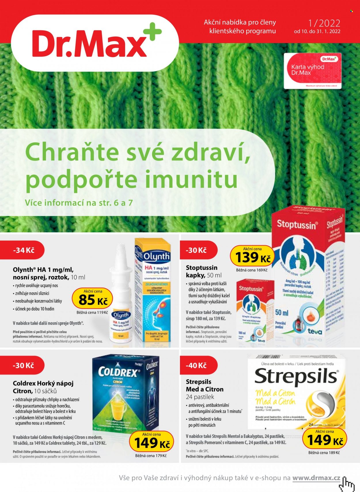 Leták Dr. Max - 10.1.2022 - 31.1.2022. Strana 1