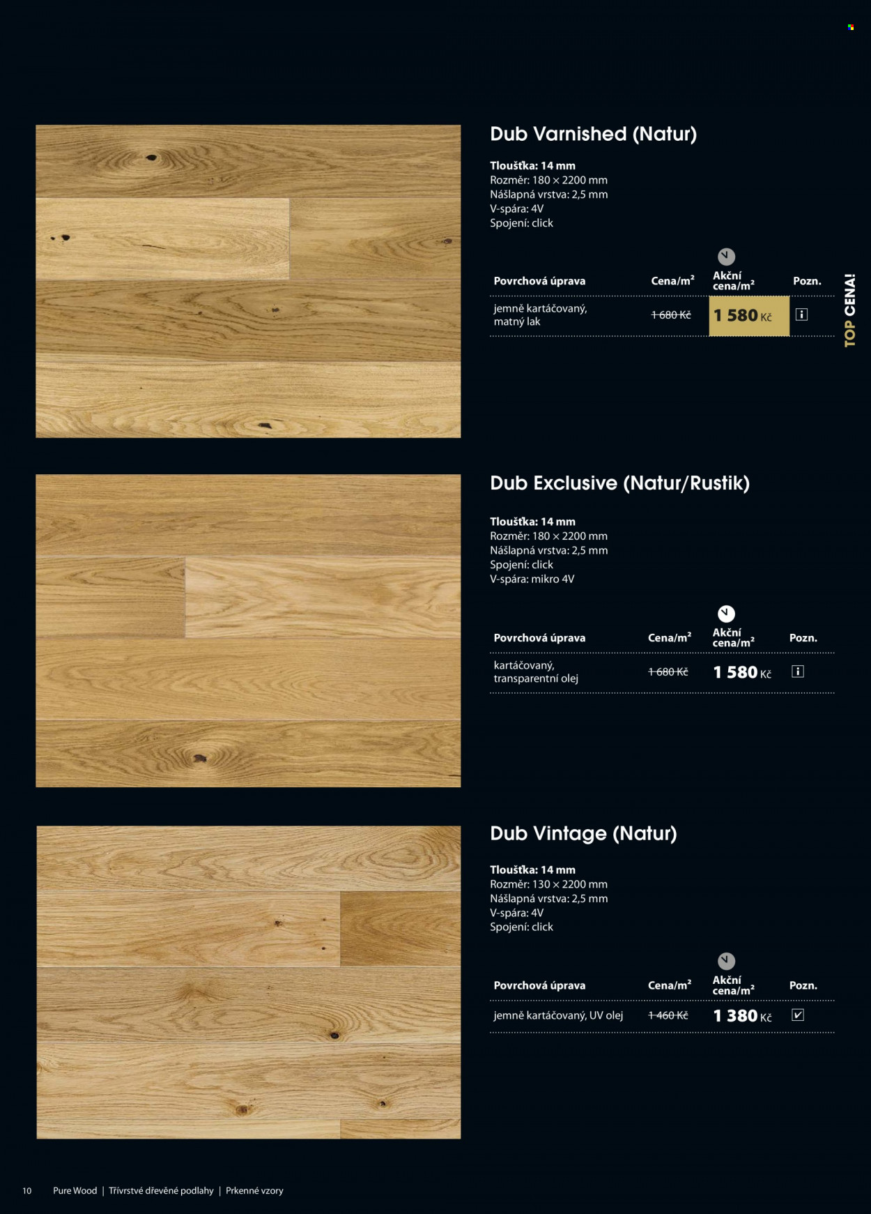 thumbnail - Leták Floor Forever - 1.1.2022 - 31.12.2022 - Produkty v akci - podlaha, dřevěná podlaha. Strana 10.