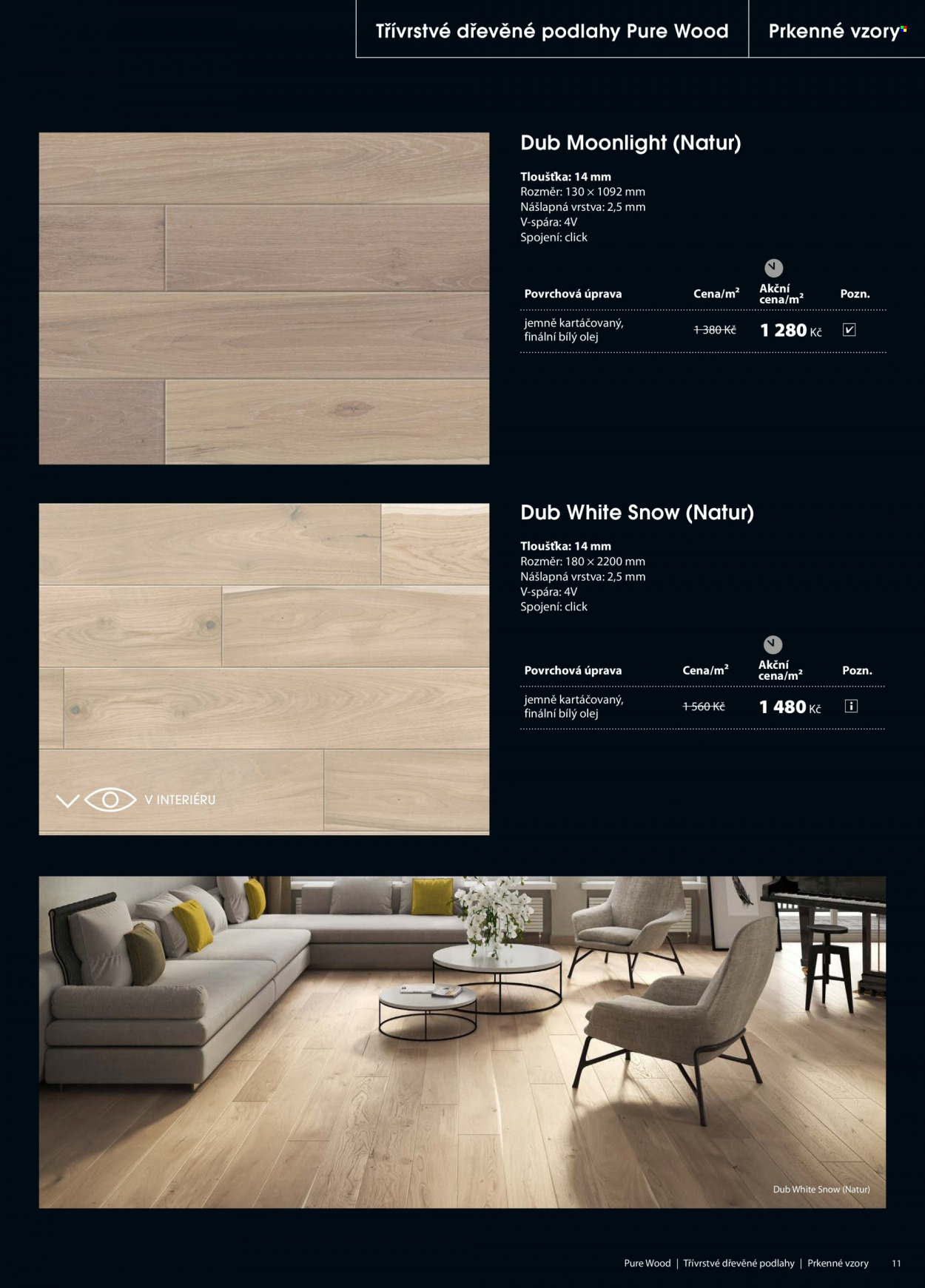 thumbnail - Leták Floor Forever - 1.1.2022 - 31.12.2022 - Produkty v akci - podlaha, dřevěná podlaha. Strana 11.