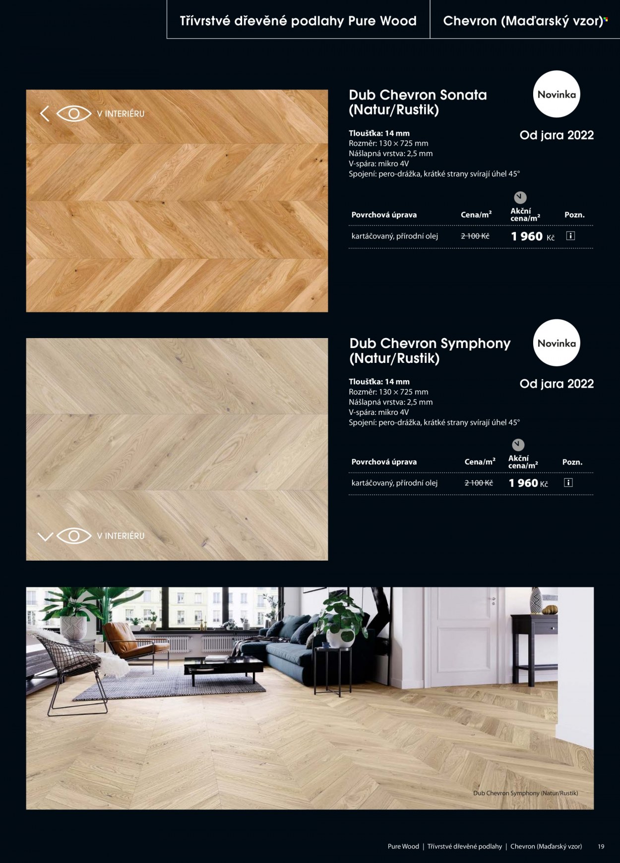 thumbnail - Leták Floor Forever - 1.1.2022 - 31.12.2022 - Produkty v akci - podlaha, dřevěná podlaha. Strana 19.