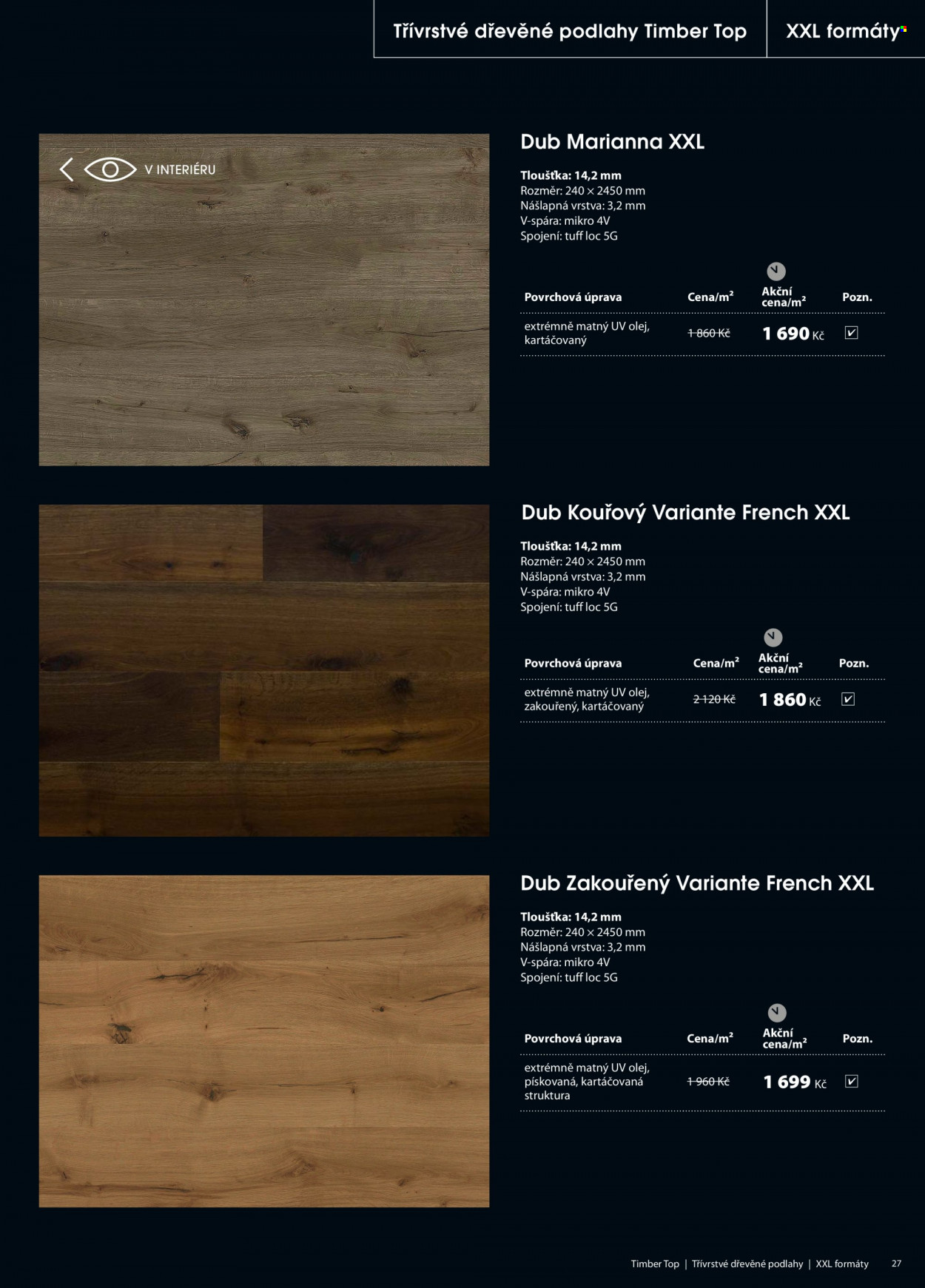 thumbnail - Leták Floor Forever - 1.1.2022 - 31.12.2022 - Produkty v akci - podlaha, dřevěná podlaha. Strana 27.