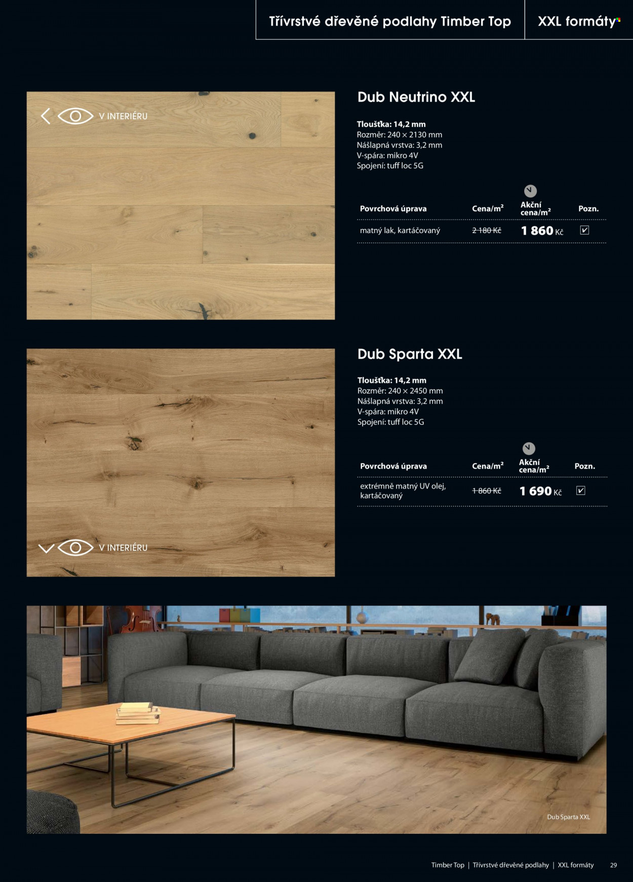 thumbnail - Leták Floor Forever - 1.1.2022 - 31.12.2022 - Produkty v akci - podlaha, dřevěná podlaha. Strana 29.