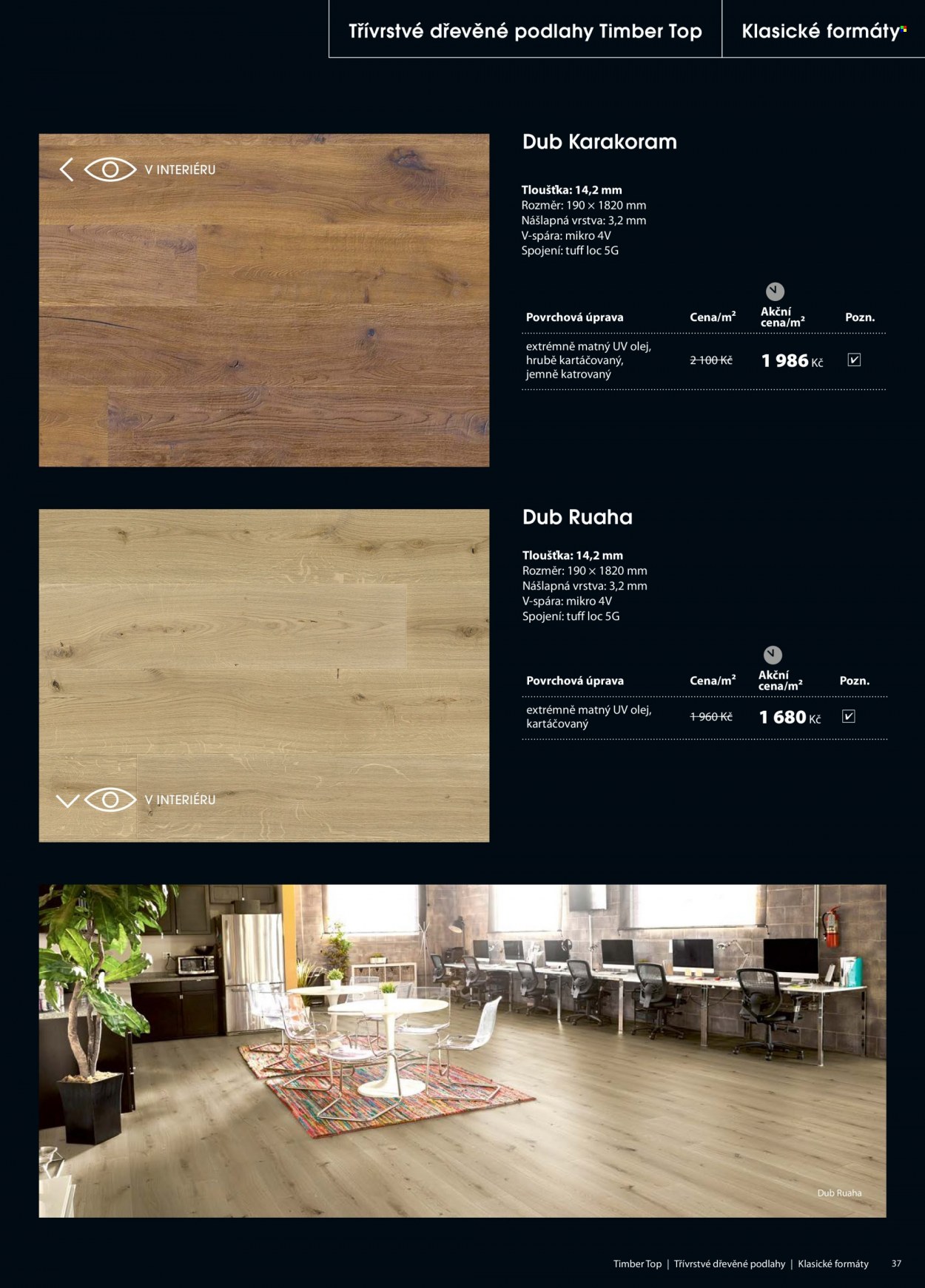 thumbnail - Leták Floor Forever - 1.1.2022 - 31.12.2022 - Produkty v akci - podlaha, dřevěná podlaha. Strana 37.